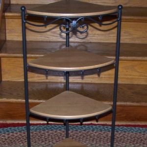 4 tier corner wrought iron longenberger